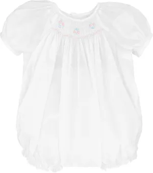 Baby Girls' Hand-Embroidered Smocked Bubble