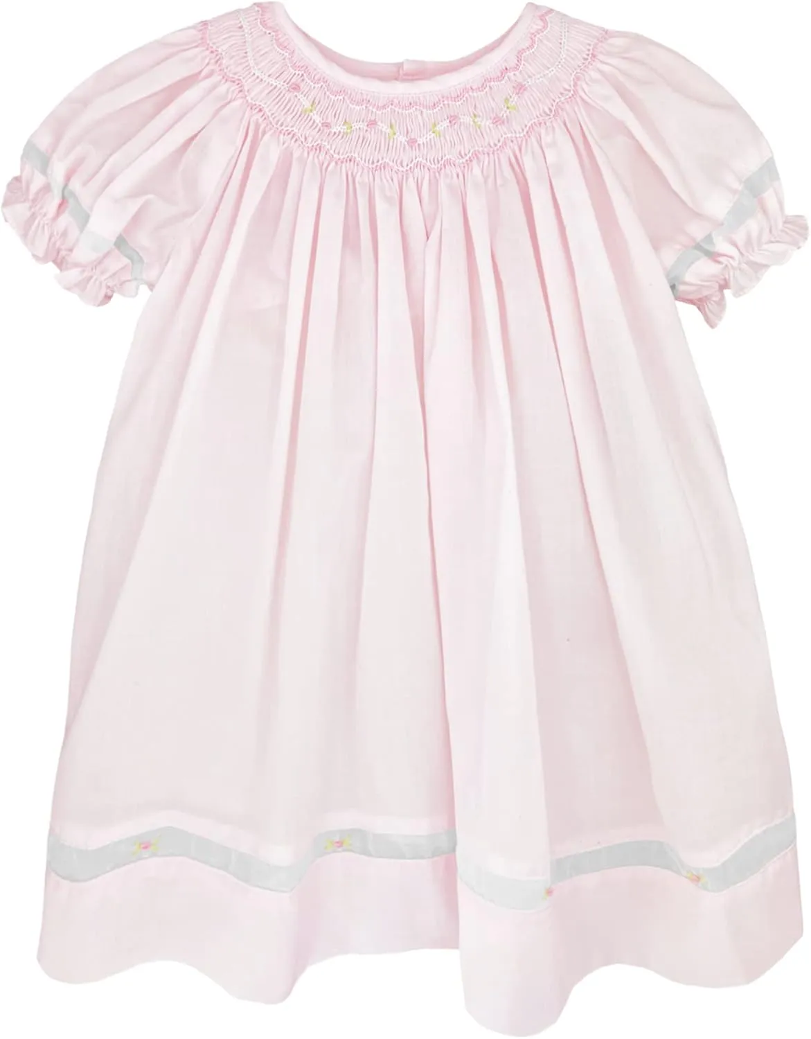Baby Girls’ Smocked Daygown with Voile Insert