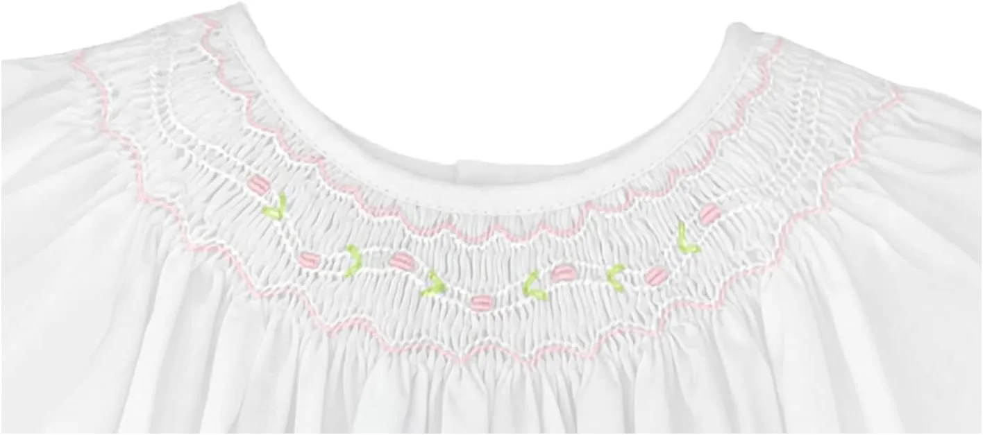 Baby Girls’ Smocked Daygown with Voile Insert