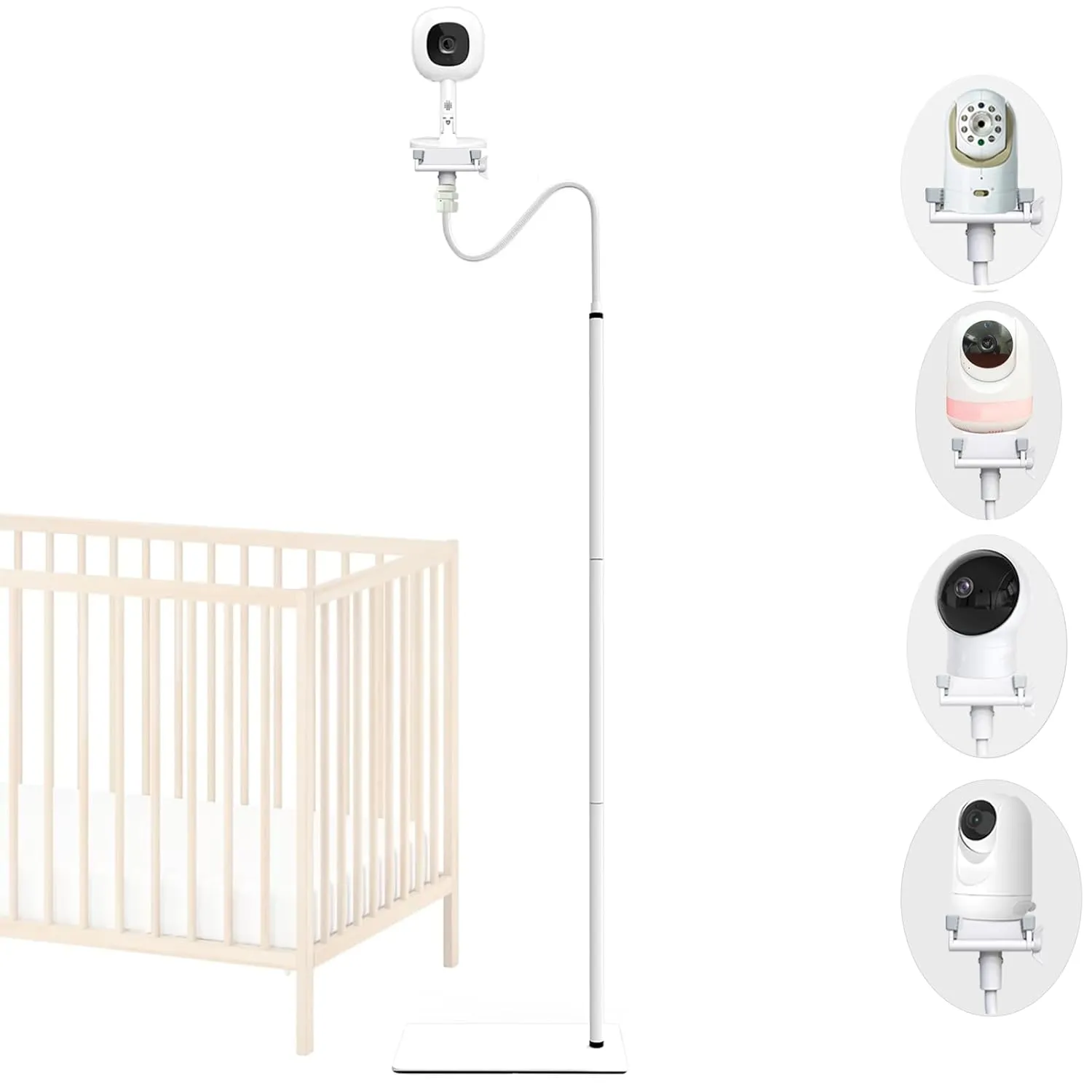 Baby Monitor Floor Stand Mount Holder for Nanit Pro & Flex Stand/Infant DXR 8 & DXR-8 Pro/Momcozy/eufy/Philips Avent/Babysense 5.5 Max View Baby Monitor