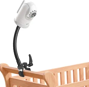 Baby Monitor Mount, Universal Baby Monitor Stand Flexible Gooseneck Arm Super Crab Clamp, Baby Monitor Crib Mount for Infant Optics DXR 8 DXR-8 Pro, Nanit Pro Smart Flex Stand and Most Baby Monitors