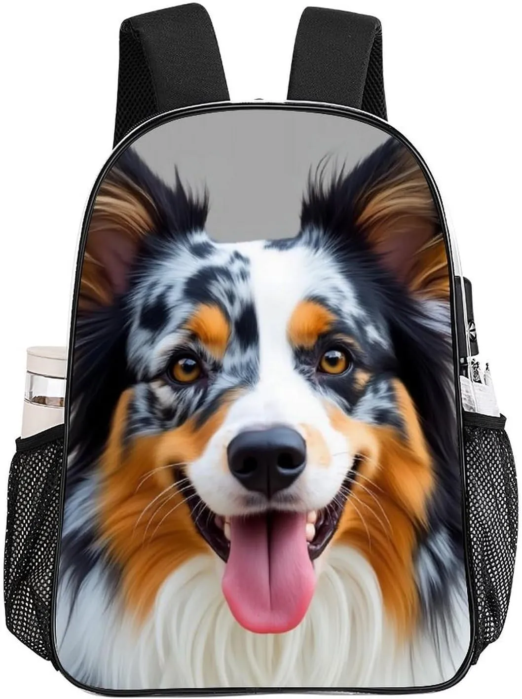 Backpack Anti-Theft Multipurpose Large Capacity Carry On Bag - Animal Australian Shepherd Camping Outdoor Backpack Transparent Bag