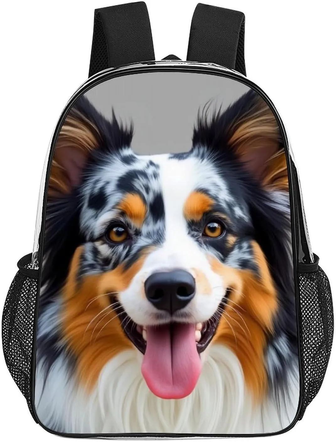 Backpack Anti-Theft Multipurpose Large Capacity Carry On Bag - Animal Australian Shepherd Camping Outdoor Backpack Transparent Bag