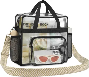 Bagenius Clear Bag Stadium Approved 12×6×12 Clear bag for Stadium Events Sports Concert Festival Work
