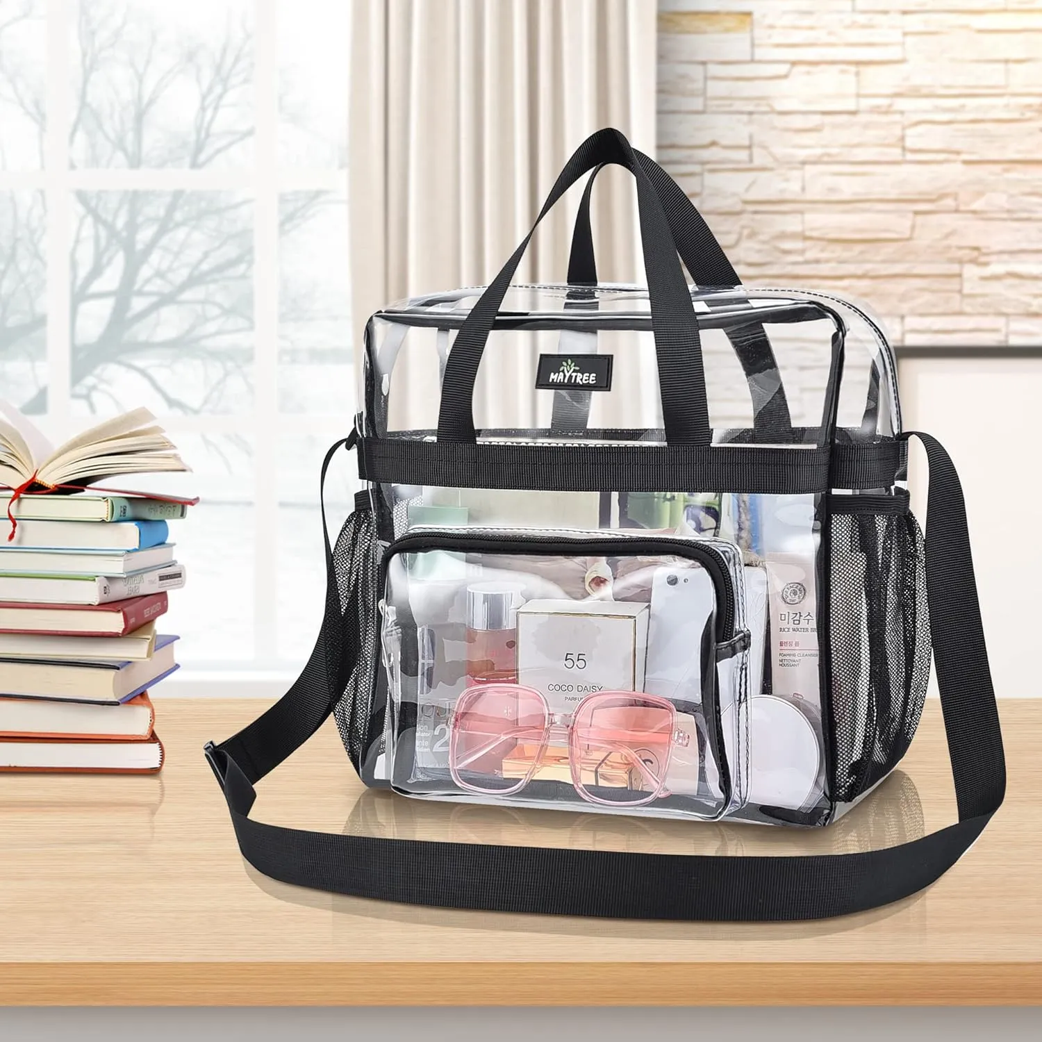 Bagenius Clear Bag Stadium Approved 12×6×12 Clear bag for Stadium Events Sports Concert Festival Work