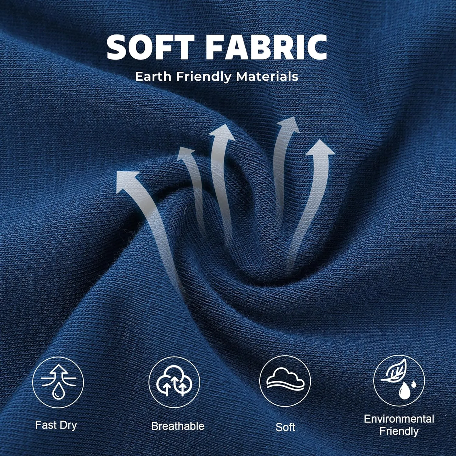 BAMBOO COOL Breathable Men's Underwear Modern Multipack Comfortsoft Moisture-Wicking Boxer Briefs 6 Pack