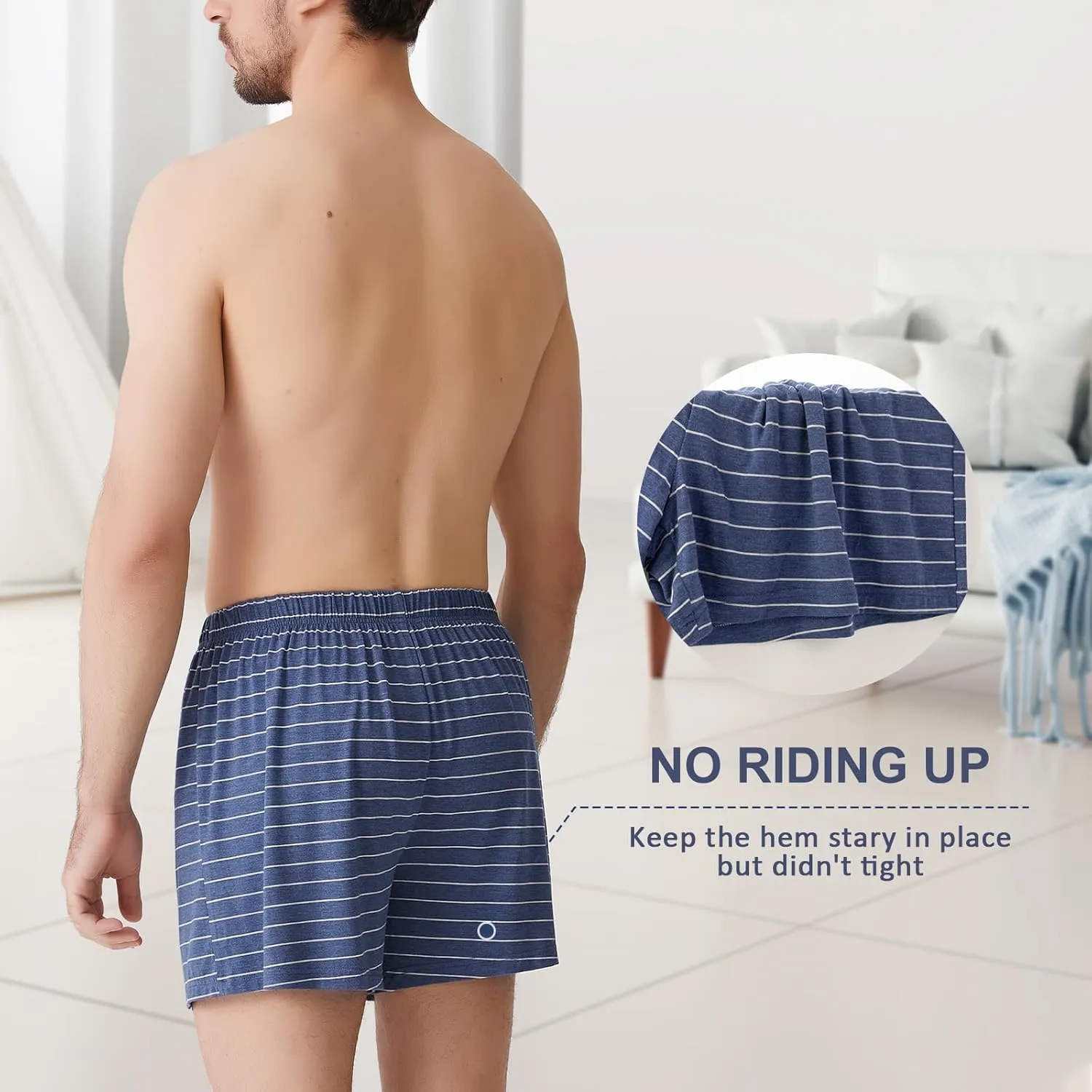 BAMBOO COOL Men's Boxers Short Boxer for Men Soft Comfortable Casual Breathable Underwear (3 Pack or 5 Pack)