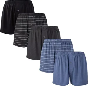 BAMBOO COOL Men's Boxers Short Boxer for Men Soft Comfortable Casual Breathable Underwear (3 Pack or 5 Pack)