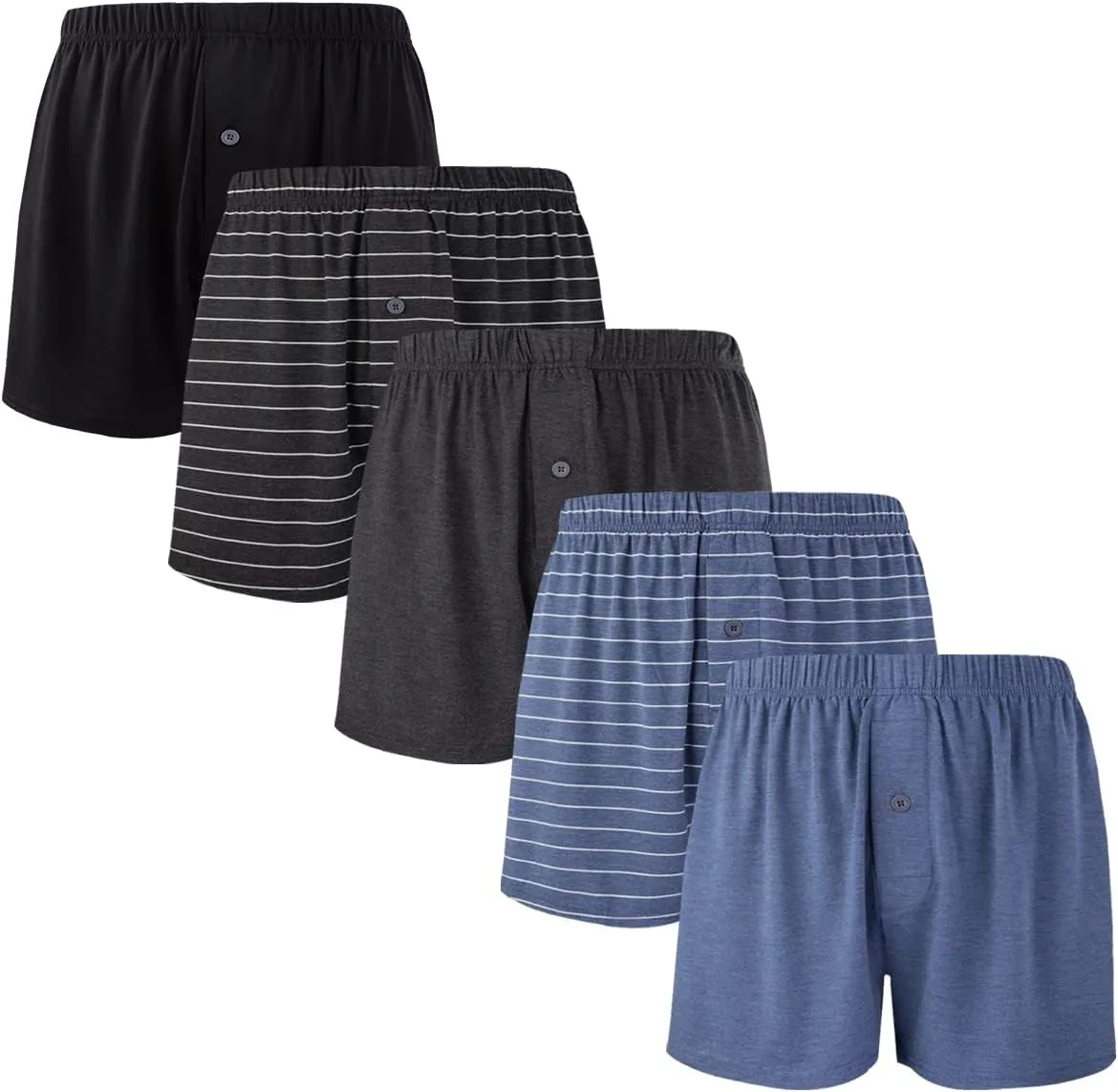 BAMBOO COOL Men's Boxers Short Boxer for Men Soft Comfortable Casual Breathable Underwear (3 Pack or 5 Pack)