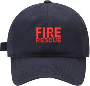 Baseball Cap Mens Women Fire Fighter Rescue 1 Embroidered Unisex Cotton Adjustable Outdoor Dad Hats for Men