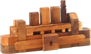 Bateau Wooden 3D Brain Teaser for Adults – STEM Logic Toy, Mechanical Interlocking Game, Office Desk Décor, Unique Gift for Puzzle Lovers