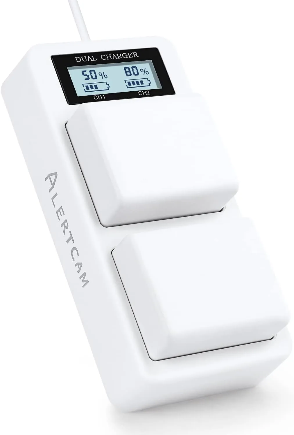 Battery Charger Station for Arlo Pro 3/Pro 4/Pro 5S & Arlo Ultra/Ultra 2, Digital LED Screen Dual Charging Station for Arlo Battery Only (No Batteries)