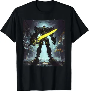 Battlemech Cyberpunk Sci-Fi Mech Warrior Sci-Fi Robot T-Shirt