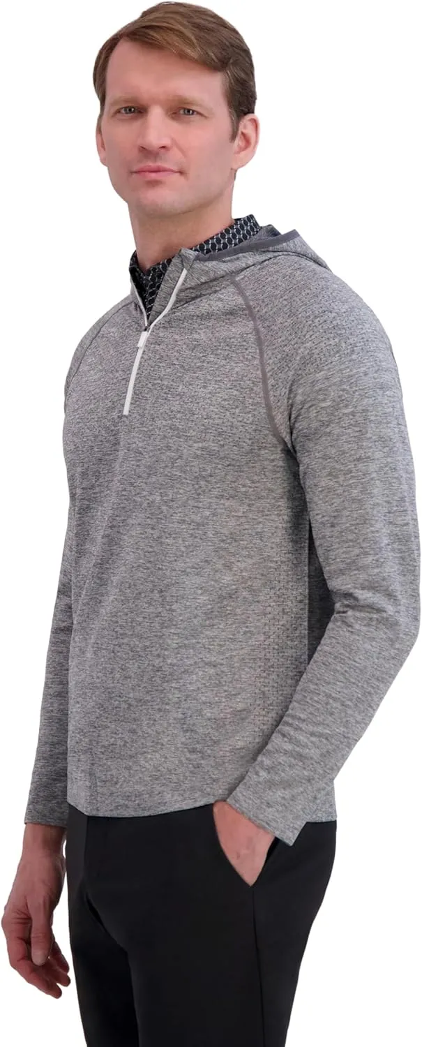 Ben Sherman Men's Quarter Zip Pullover Hooded Sweater – Lightweight, Casual, Work, Golf & Everyday Wear