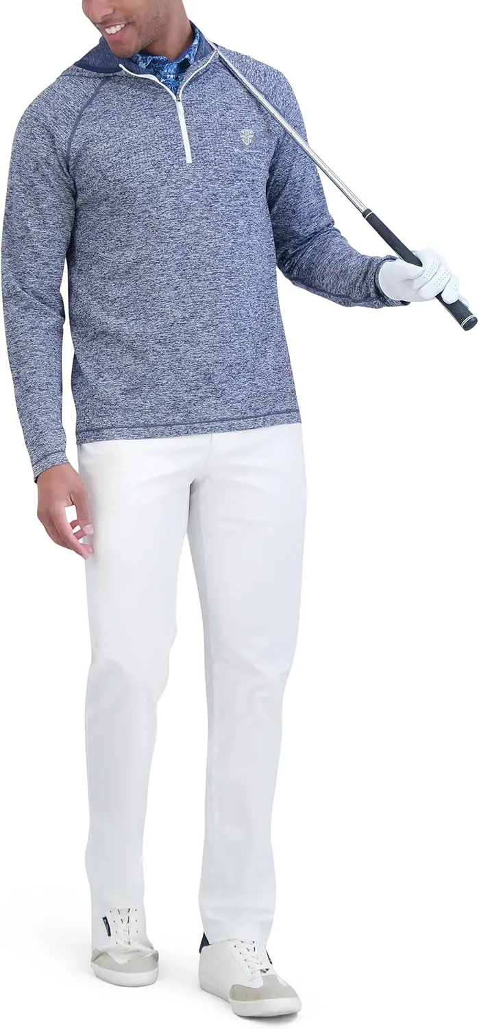 Ben Sherman Men's Quarter Zip Pullover Hooded Sweater – Lightweight, Casual, Work, Golf & Everyday Wear