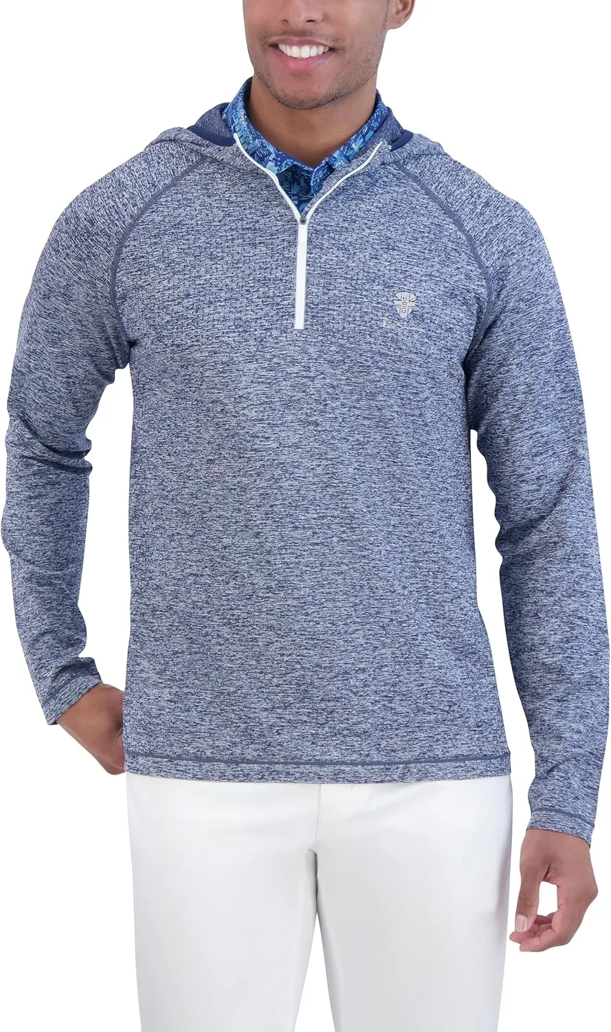 Ben Sherman Men's Quarter Zip Pullover Hooded Sweater – Lightweight, Casual, Work, Golf & Everyday Wear