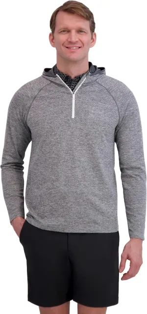 Ben Sherman Men's Quarter Zip Pullover Hooded Sweater – Lightweight, Casual, Work, Golf & Everyday Wear