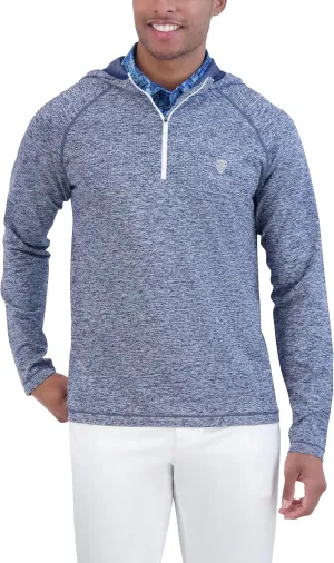 Ben Sherman Men's Quarter Zip Pullover Hooded Sweater – Lightweight, Casual, Work, Golf & Everyday Wear
