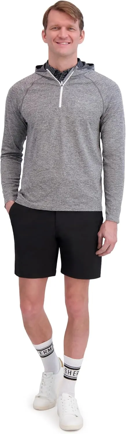 Ben Sherman Men's Quarter Zip Pullover Hooded Sweater – Lightweight, Casual, Work, Golf & Everyday Wear