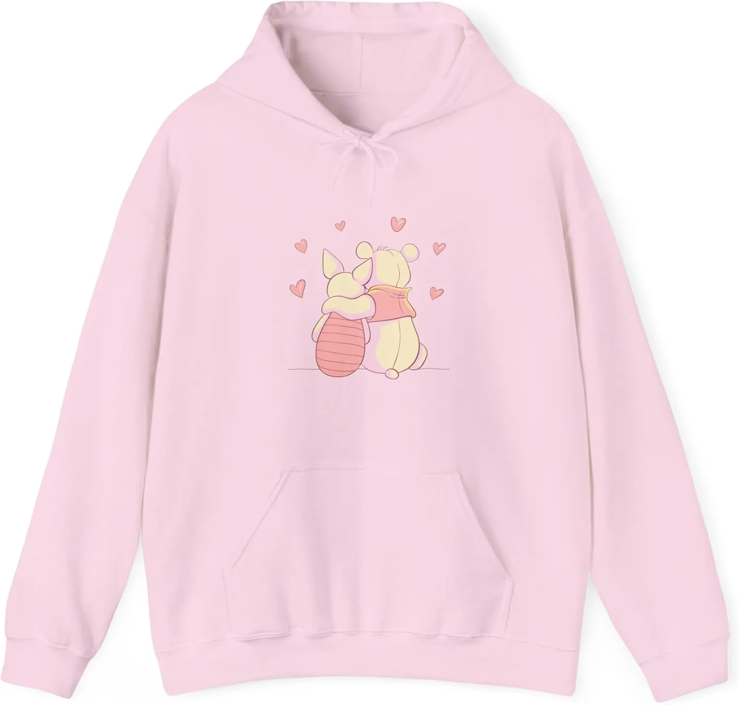 Best Buddies, Teddy Bear Valentine's Dropped Shoulder Hoodie Sweatshirt