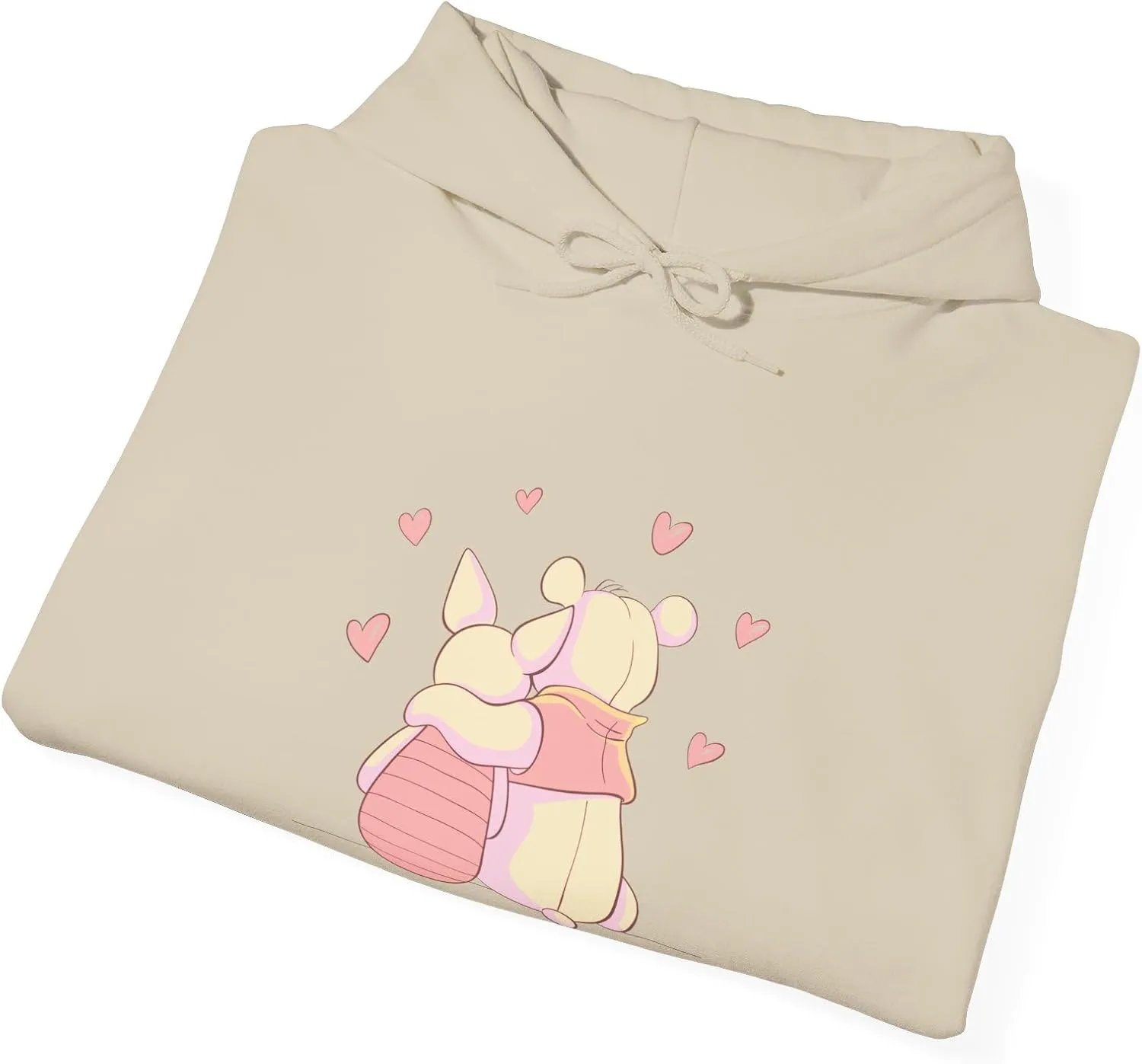 Best Buddies, Teddy Bear Valentine's Dropped Shoulder Hoodie Sweatshirt