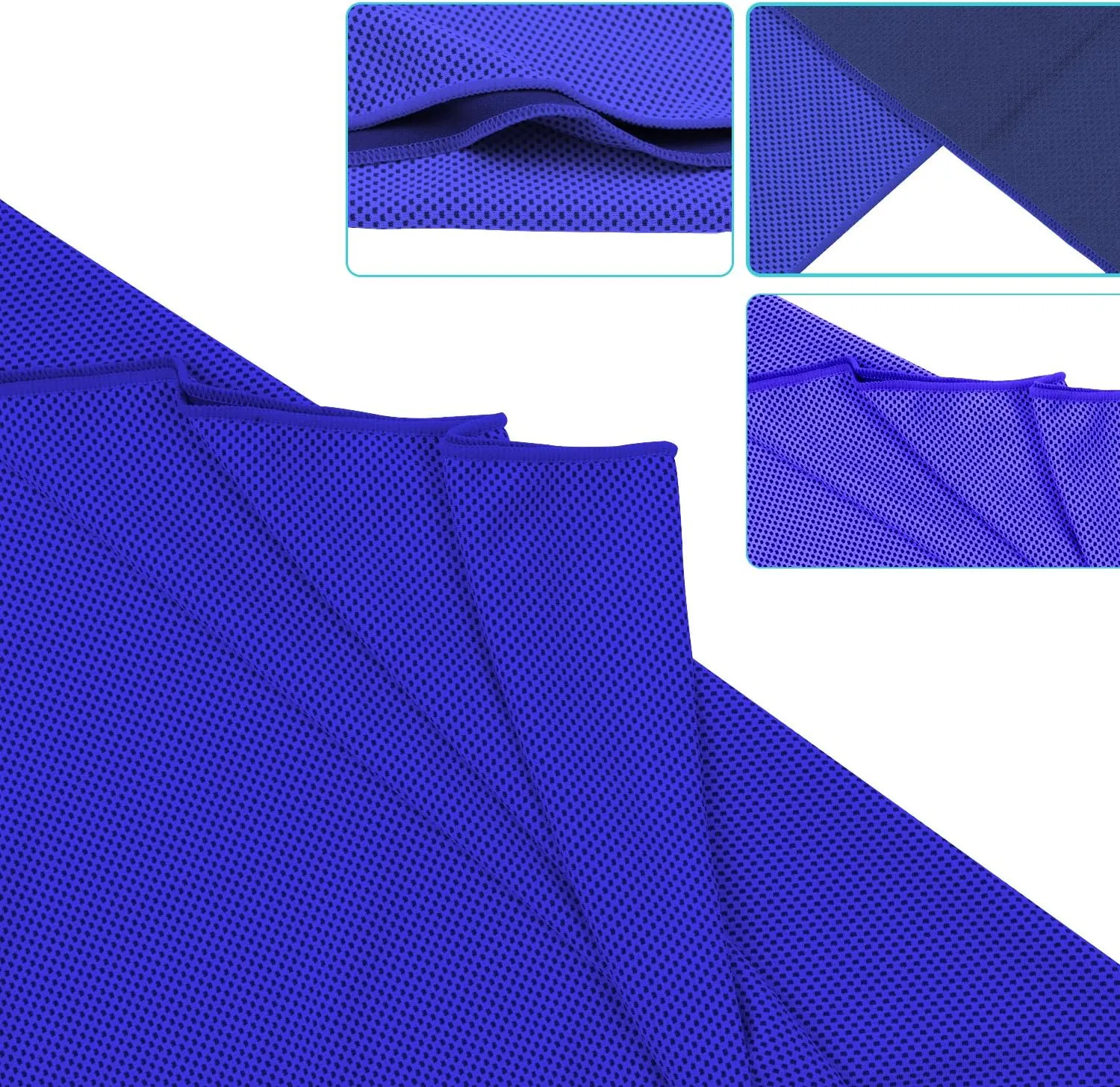 Biange Cooling Towel (Pack of 20, 40"x12") with Pouches for Sports, Workout, Fitness, Gym, Yoga, Golf, Pilates, Travel, Camping & More