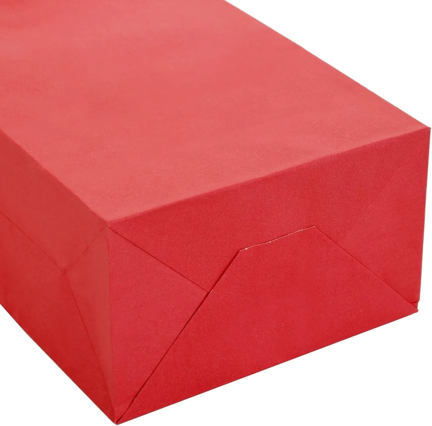 BLUE PANDA 25-Pack Red Gift Bags with Handles - Small Paper Treat Bags for Birthday, Wedding, Retail (5.3x3.2x9 In)