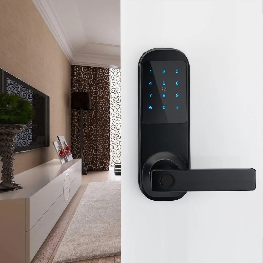Bluetooth Electronic Keyless Code Door Lock,Unlock with App, Code, Mifare Card, and Mechanical Key (M10B-ORB)(Compatible with Alexa)