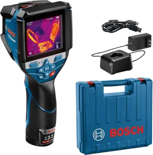 Bosch GTC600C 12V Max Thermal Camera, Includes 2 Ah 12V Max Lithium-Ion Battery & Charger, USB-A to USB-C Cable, & Plastic Case