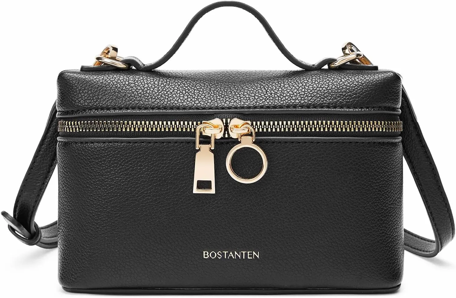 BOSTANTEN Vegan Leather Satchel Bag Quilted Crossbody Purses for Women Small Tote Shoulder Handbags with Detachable Strap