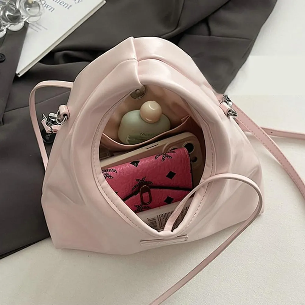 Bow Tie Lace Up Fashion Handbag Simple Women's Trendy Large Capacity Underarm Bag Work Travel Shoulder Bag 2025