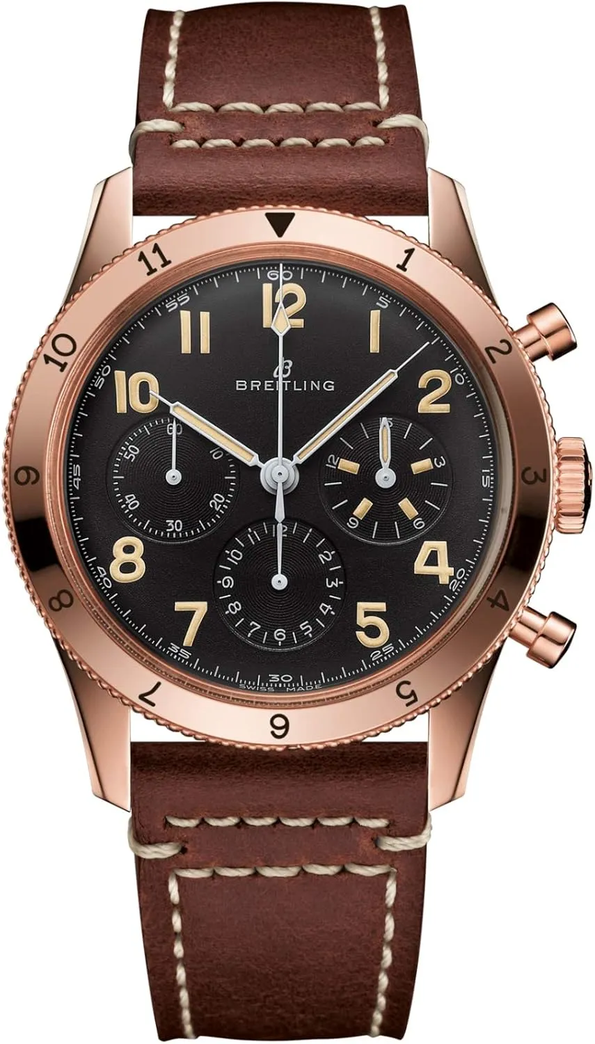 Breitling Mechanical-Hand-Wind AVI Ref 765. 1953 Limited Re-Edition Watch RB0920131B1X1