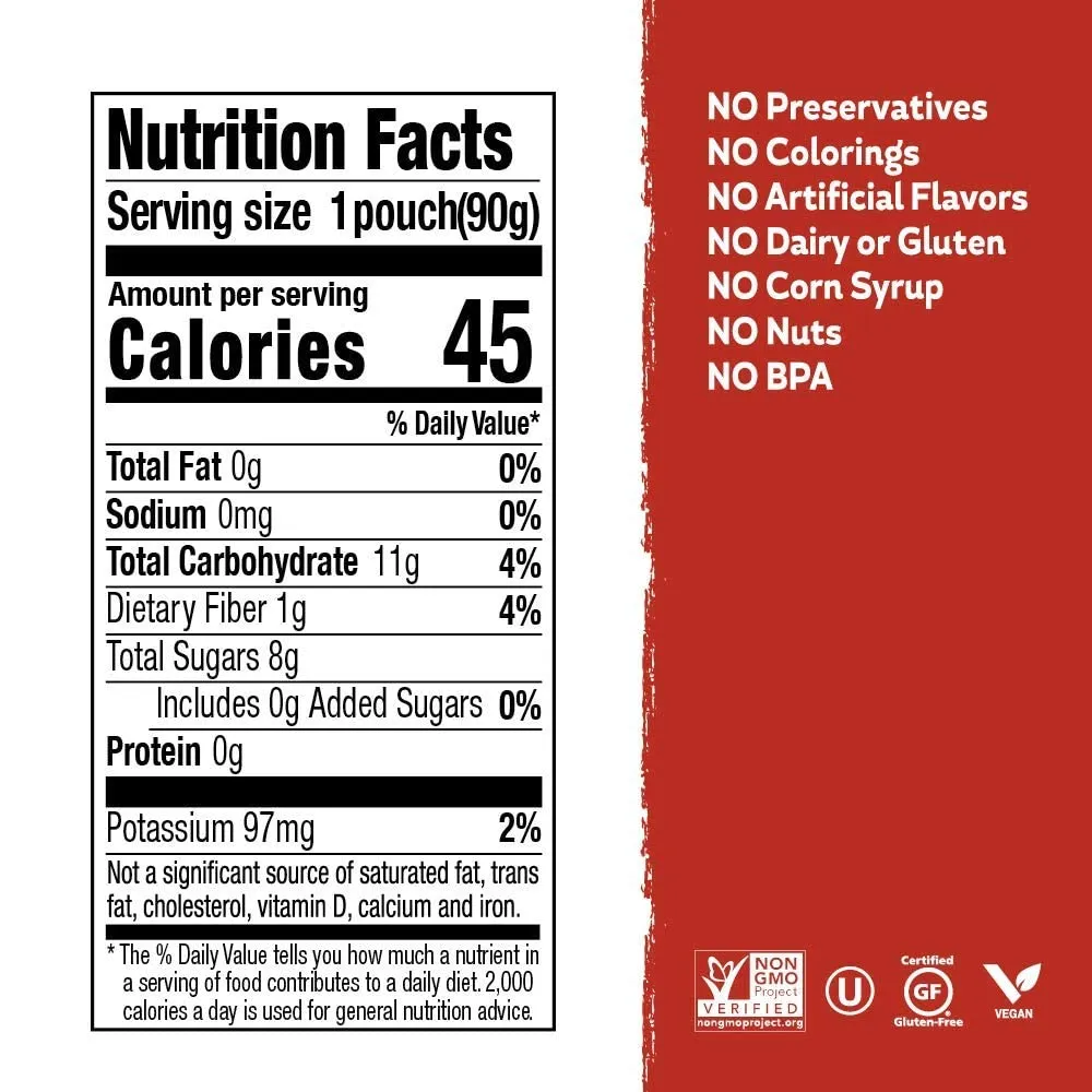 Buddy Fruits Pure Blended Fruit Snack To Go Variety Pack, Multifruit & Strawberry Applesauce 3.2oz (Pack of 24) | 100% Real Fruit | No Sugar, Non GMO, Vegan, Gluten Free, No Preservatives, BPA Free, Certified Kosher