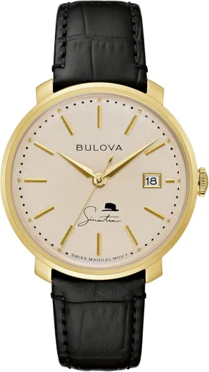 Bulova Men's Frank Sinatra 'The Best is Yet to Come' 3-Hand Swiss Automatic Date Watch, 42-Hour Preserve, Sapphire Crystal