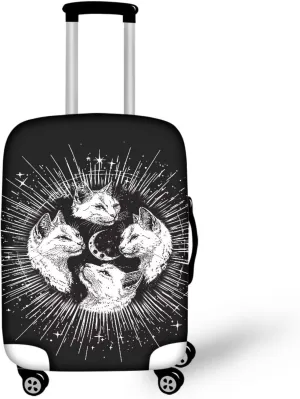 Business Travel Suitcase Protective Cover, Suitcase Covers Sturdy Travels Bags Protective Cover Foldable Convinent to Store for Everyday Uses Cat