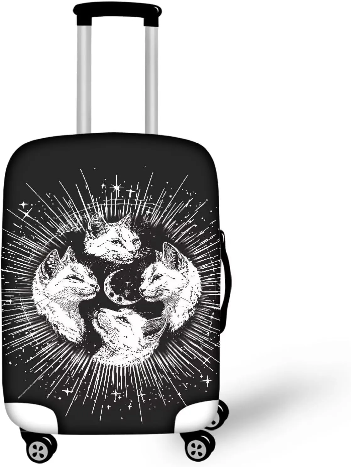 Business Travel Suitcase Protective Cover, Suitcase Covers Sturdy Travels Bags Protective Cover Foldable Convinent to Store for Everyday Uses Cat