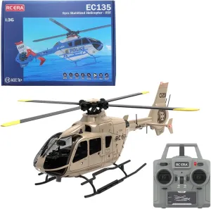 C123 Remote Control Helicopter Ultra-high Simulated RC Helicopter 1/36 Scale 2.4G 6CH RC Electric Airplane Model Military RC Flying Helicopte for Adults - RTF(Gold)