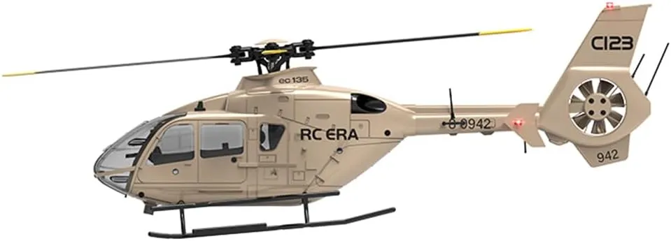 C123 Remote Control Helicopter Ultra-high Simulated RC Helicopter 1/36 Scale 2.4G 6CH RC Electric Airplane Model Military RC Flying Helicopte for Adults - RTF(Gold)