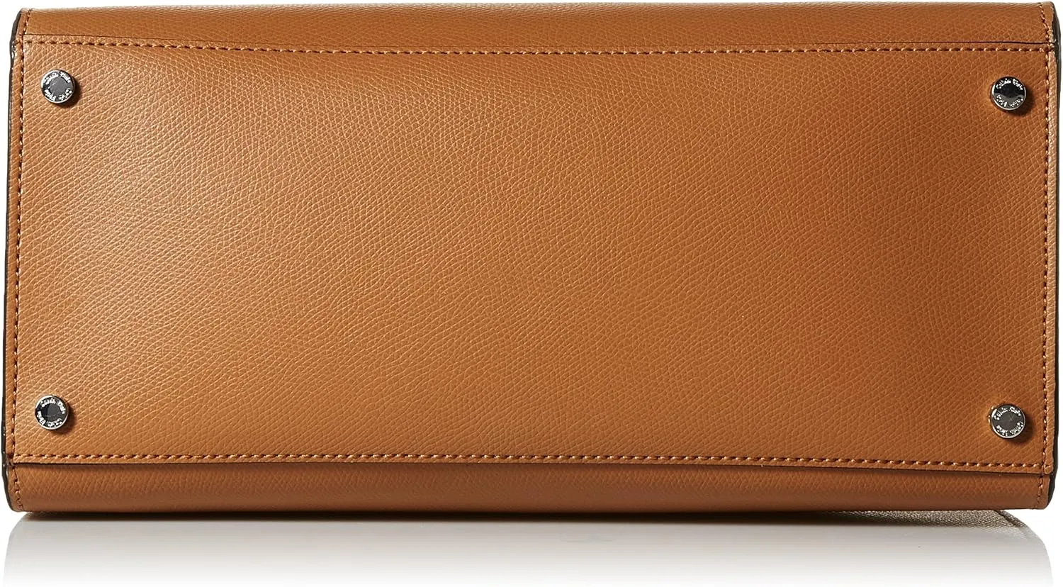 Calvin Klein Logan Mercury Leather Satchel