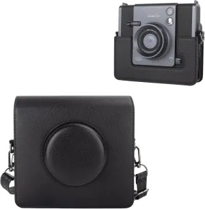 Camera Case for Fujifilm Instax Wide EVO 2-in-1 Instant Film Camera and Printer, for INSTAX Wide EVO Case Bag Protective Cover with Adjustable Shoulder Strap - Black