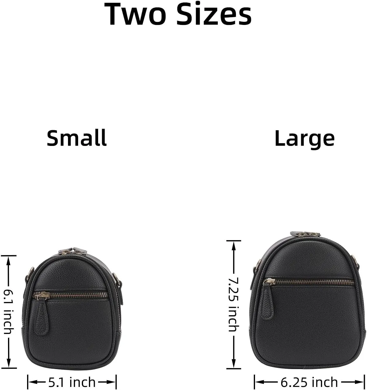 Camera Sling Bag, Waterproof PU Leather Crossbody Camera Bag for DSLR/SLR/Mirrorless, Small Shockproof Case for Photographers, Mini Cute Case 2L Black