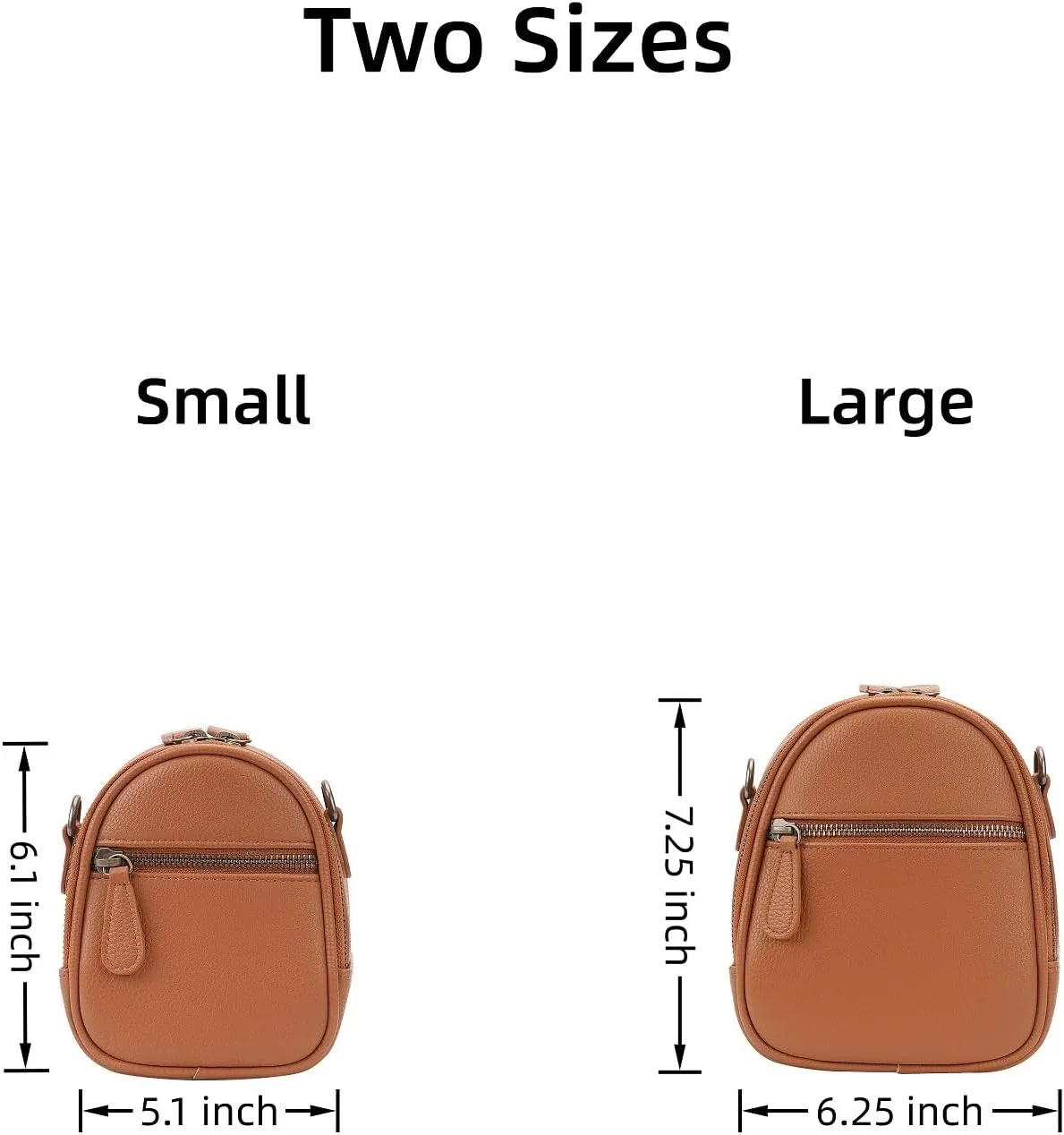 Camera Sling Bag, Waterproof PU Leather Crossbody Camera Bag for DSLR/SLR/Mirrorless, Small Shockproof Case for Photographers, Mini Cute Case 2L Brown