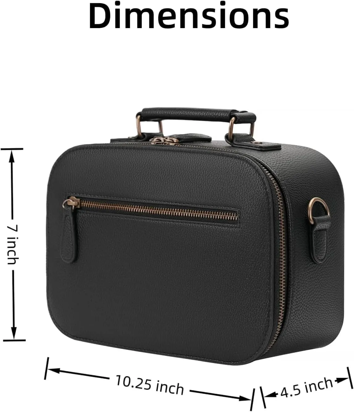 Camera Sling Bag, Waterproof PU Leather Crossbody Camere Bag for Photographers, Small Shockproof Case with Removable Dividers for DSLR/SLR/Mirrorless, 4L Black