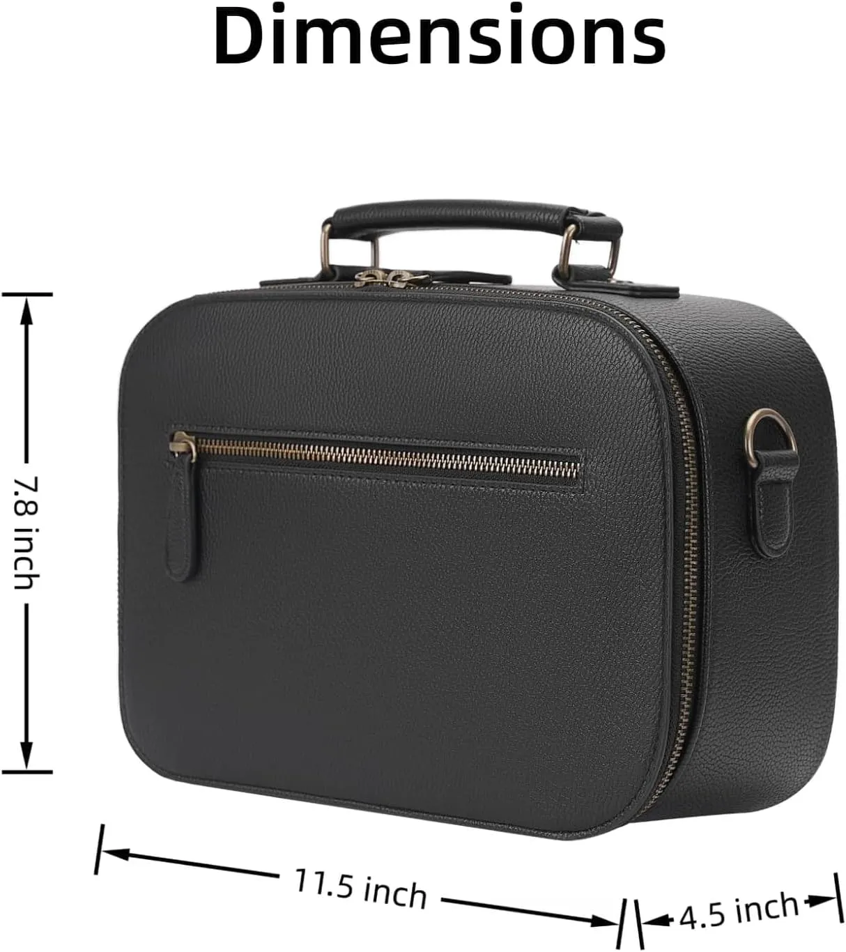 Camera Sling Bag, Waterproof PU Leather Crossbody Camere Bag for Photographers, Small Shockproof Case with Removable Dividers for DSLR/SLR/Mirrorless, 5L Black