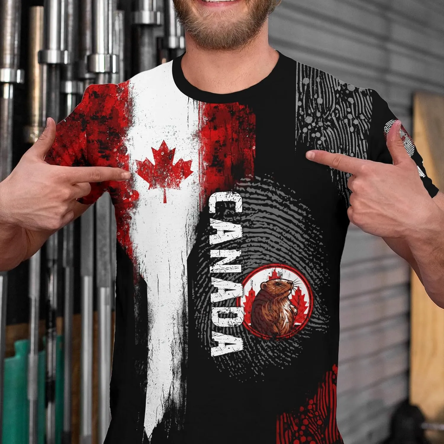 Canadian Maple Leaf Shirt for Men Canada Day Flag T-Shirt 3D Printing Cool Short Sleeve Shirt Unisex