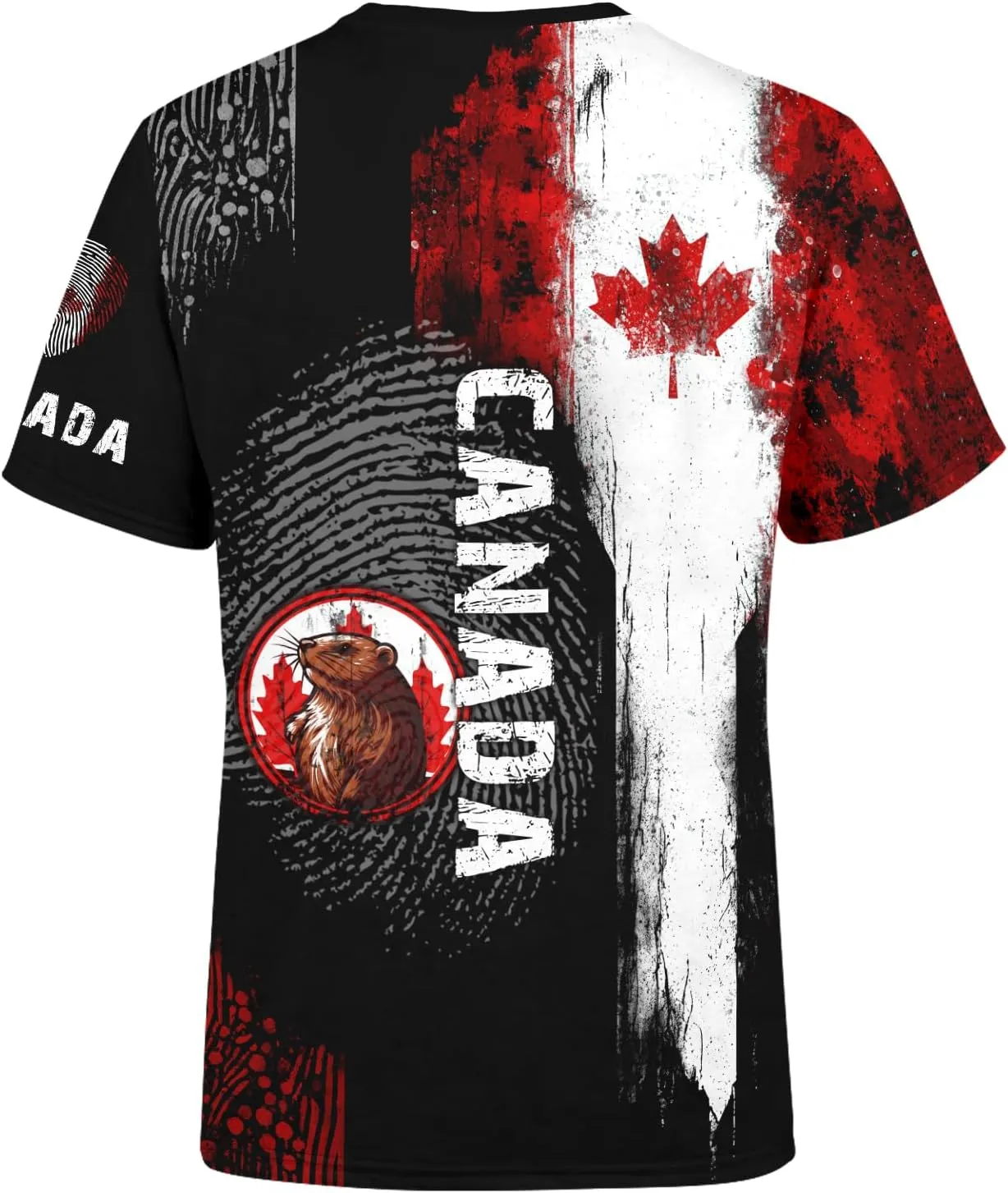 Canadian Maple Leaf Shirt for Men Canada Day Flag T-Shirt 3D Printing Cool Short Sleeve Shirt Unisex