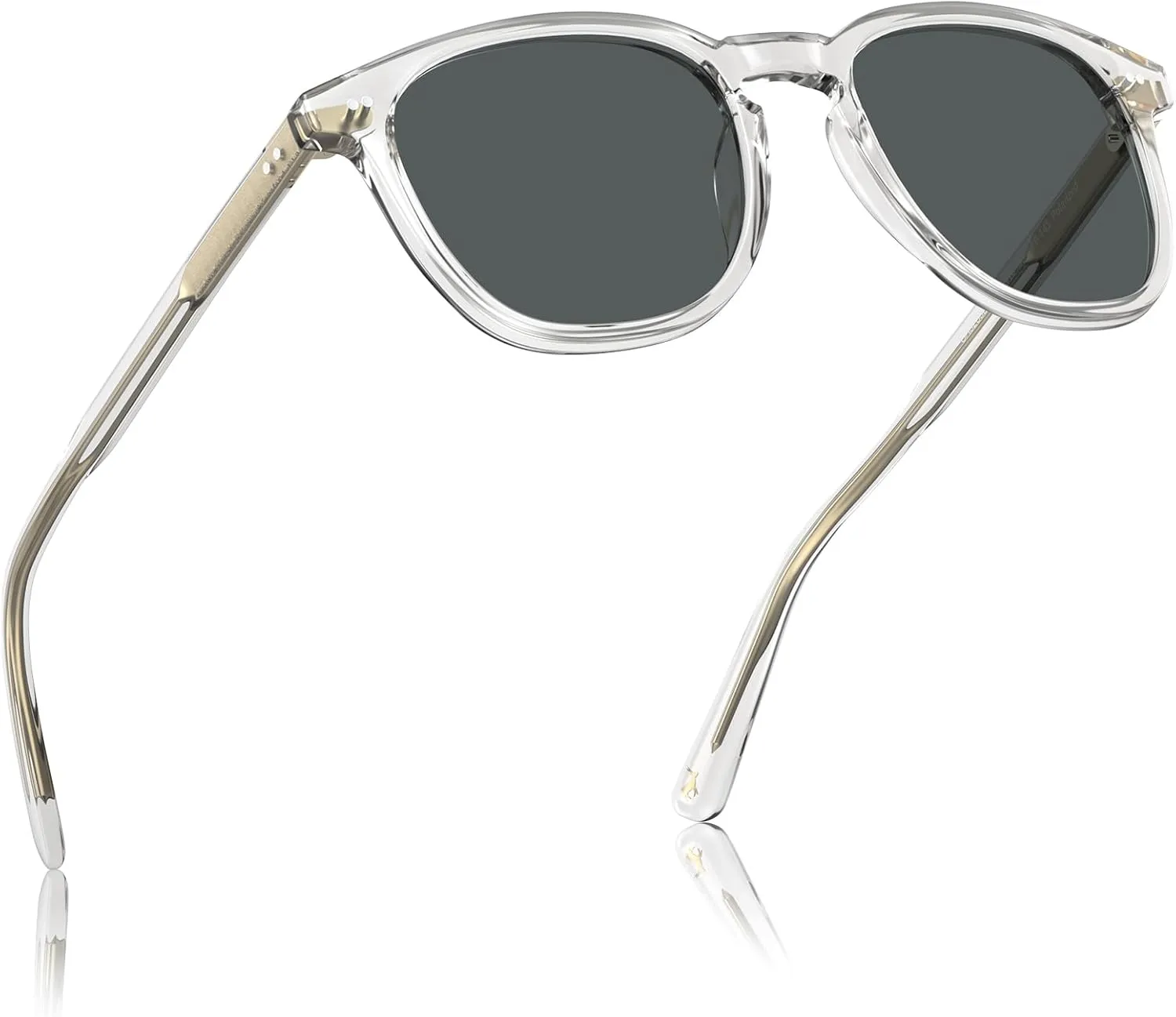 CARFIA Retro Cool Acetate Polarized Sunglasses for Men UV Protection, Outdoor Fashion Driving Eyewears Male Square Sunnies