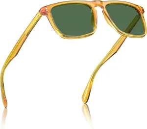 CARFIA Retro Polarized Sunglasses for Men UV Protection Hand-crafted Acetate Frame Fashion Cool Sun Glasses CA53572