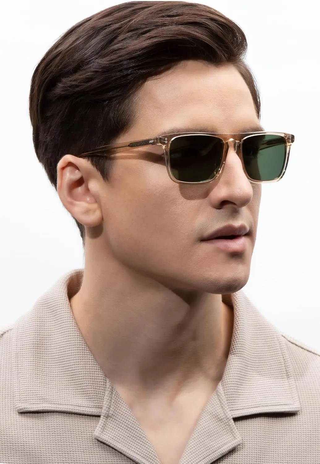 CARFIA Retro Polarized Sunglasses for Men UV Protection Hand-crafted Acetate Frame Fashion Cool Sun Glasses CA53572