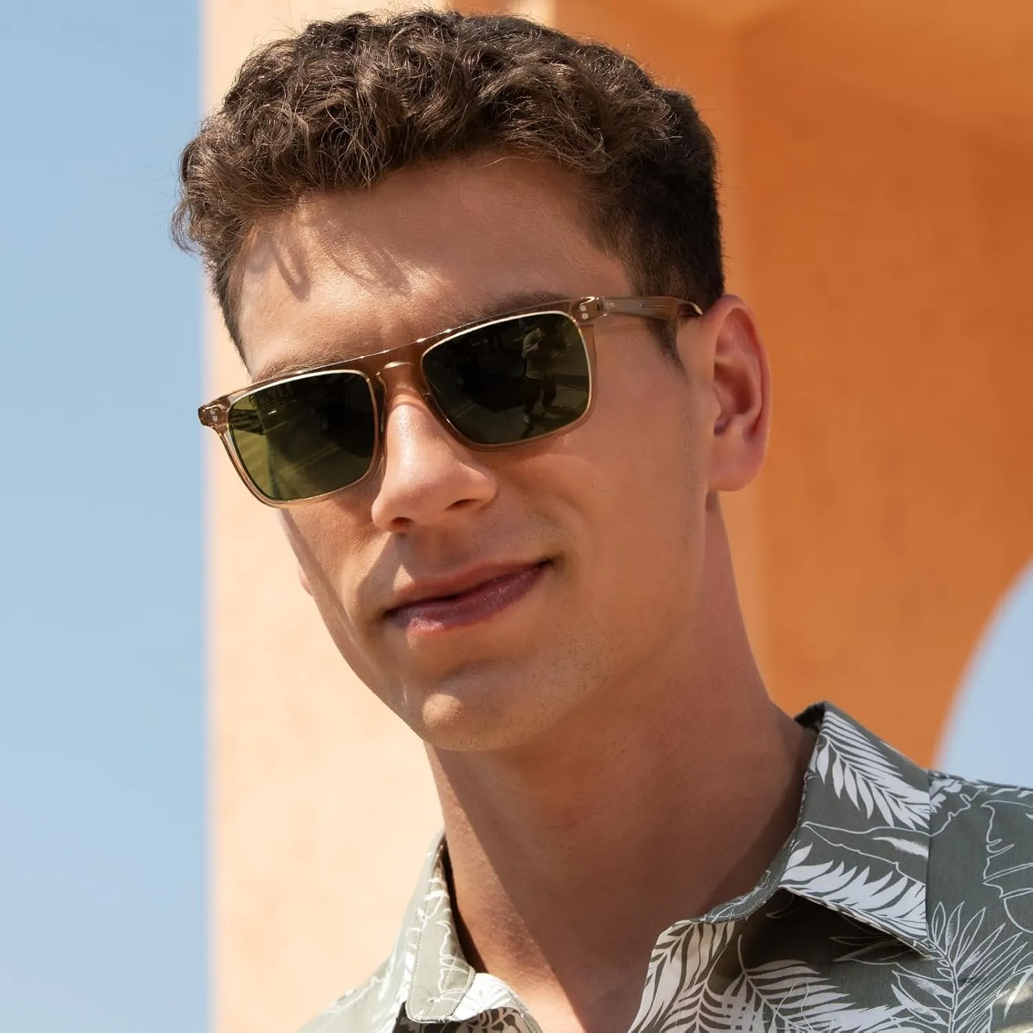 CARFIA Retro Polarized Sunglasses for Men UV Protection Hand-crafted Acetate Frame Fashion Cool Sun Glasses CA53572